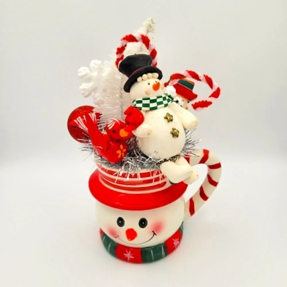 Vintage Frosty the Snowman Christmas Mug Assemblage